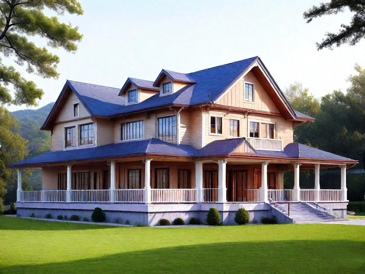 搭建在山上的輕鋼別墅